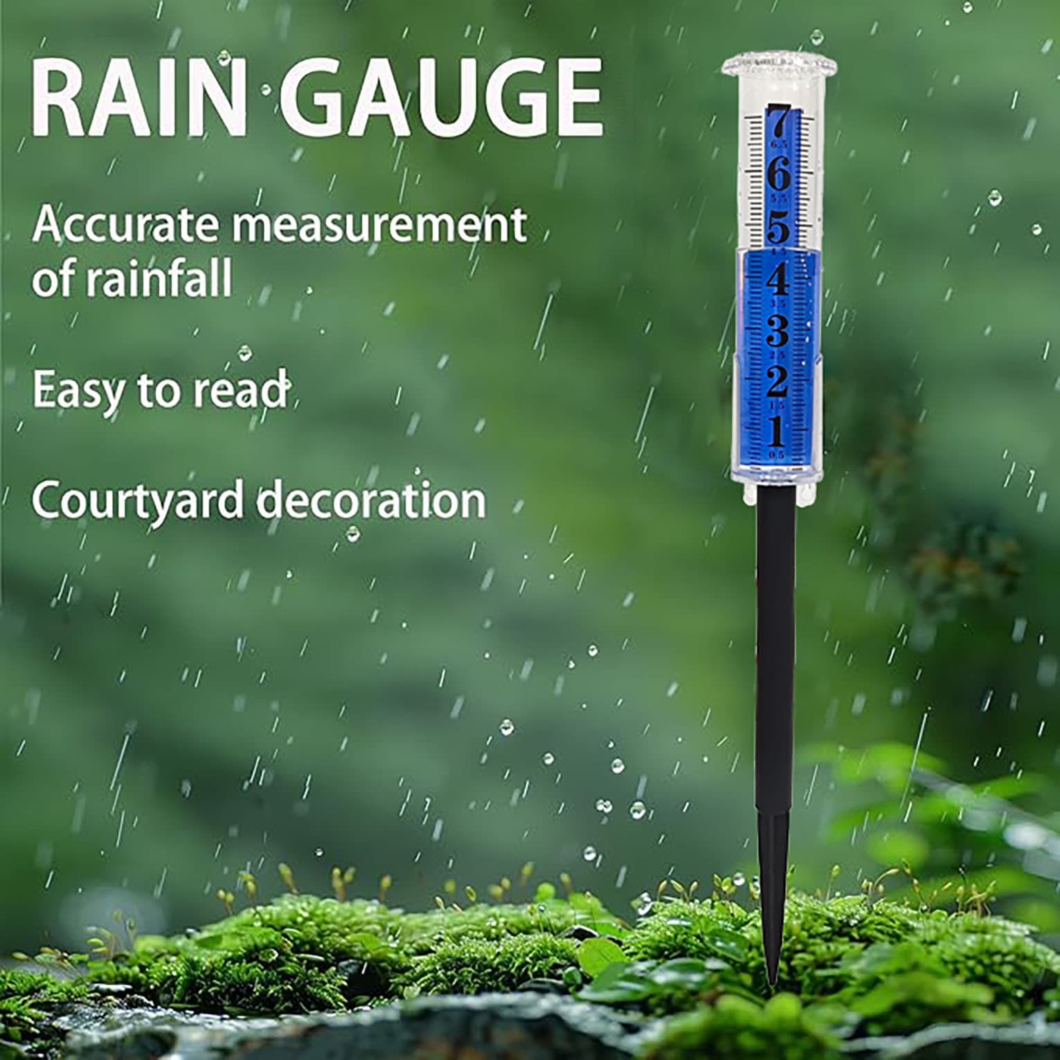 New Cross-Border Outdoor Rain Gauge Plastic Rain Gauge Outdoor Rain Measurement Tool