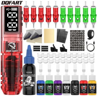 Hot-selling Cross-border 1.47-inch Display Wireless Tattoo Machine Kit 1600mAh Digital Tattoo Machine Pen