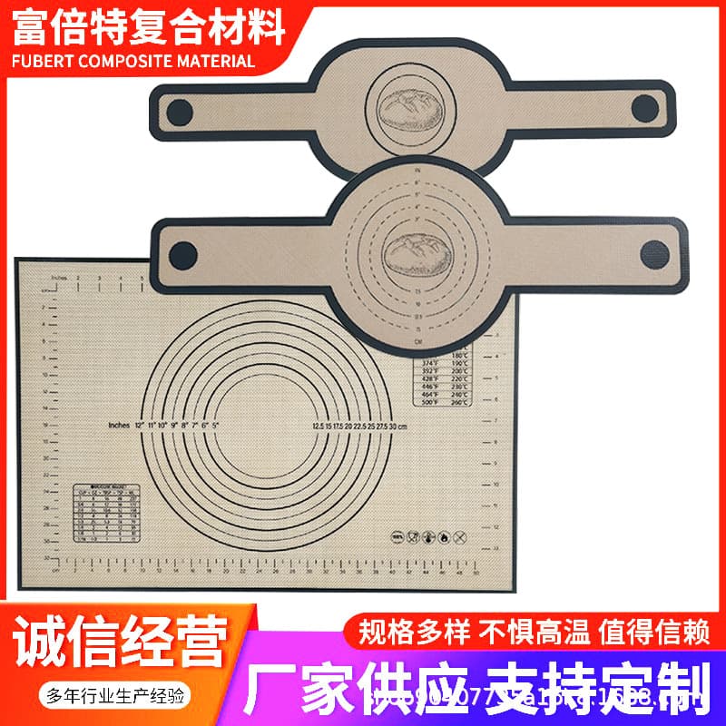 Set Gray Silicone Long Handle Mat Heat-Resistant Food-Grade Bread Transfer Mat Combo Air Fryer Dutch Oven Pad