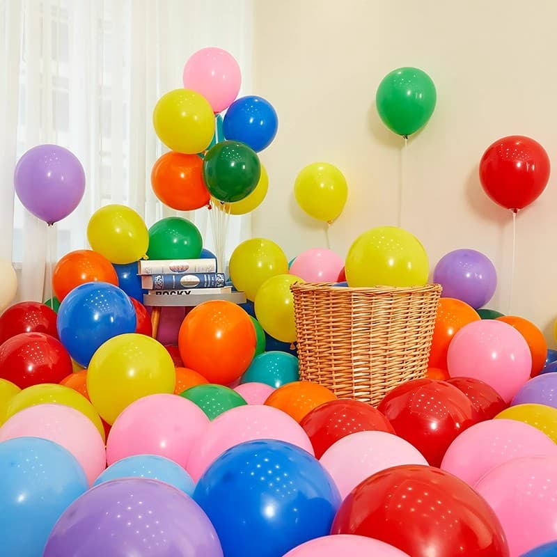 Matte Balloons 10 Inch Thickened Latex for Shopping Mall Store Anniversary Birthday Balloon Decoration Helium Floating Balloons