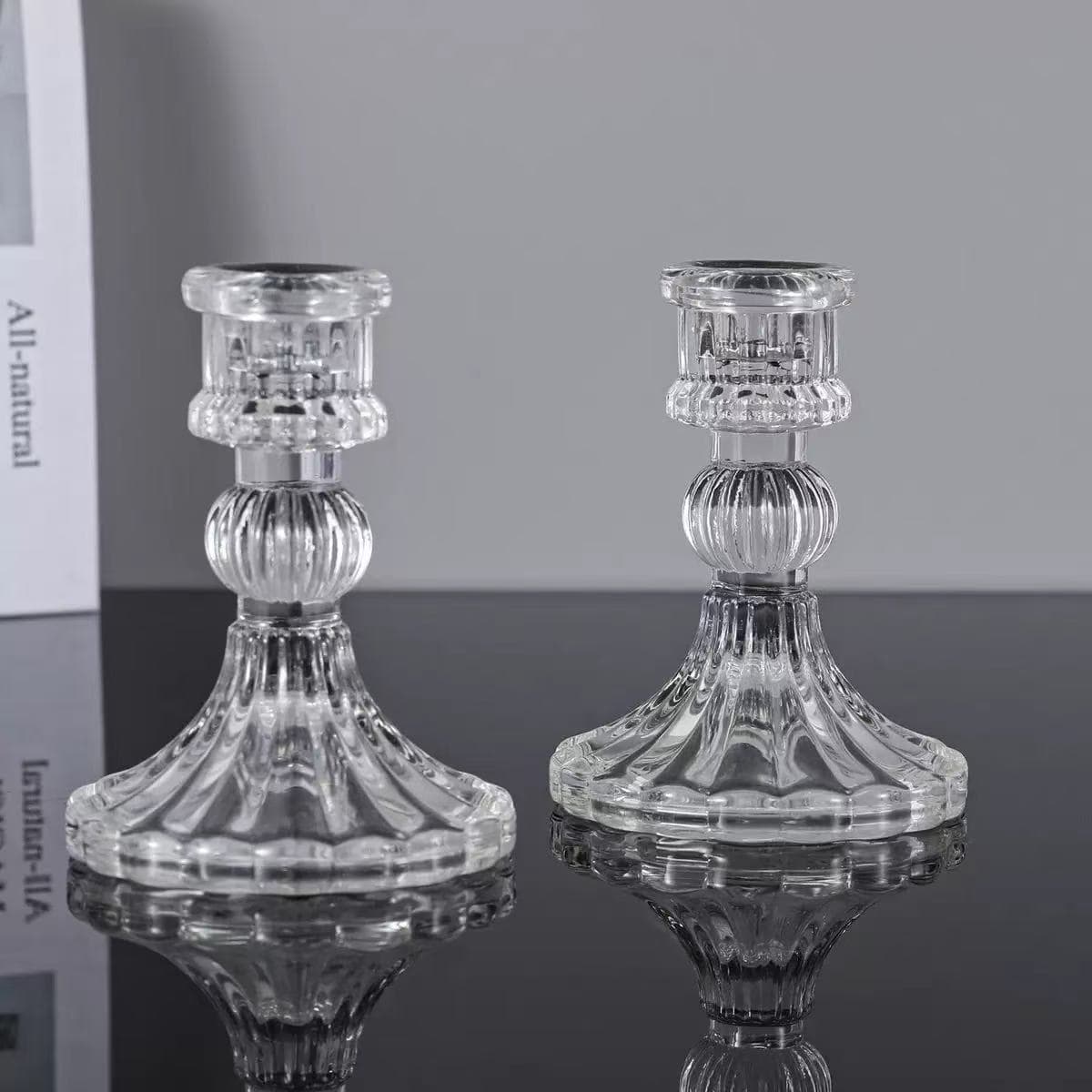 Cross-border hot selling candle holder aromatherapy candle cup empty cup transparent glass European style simple creative ornament glass bottle