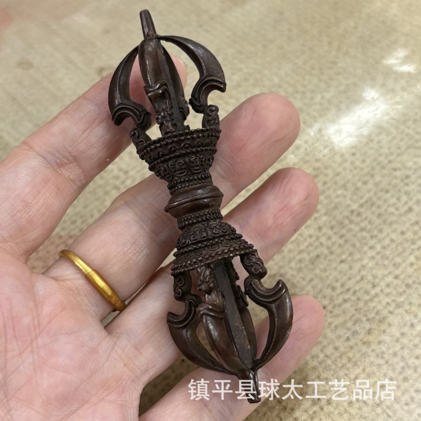 Wholesale Esoteric Ritual Implements, Nepalese Crafts Alloy Five-Spoked Demon-Subduing Pestle, Dorje Five-Spoked Vajra