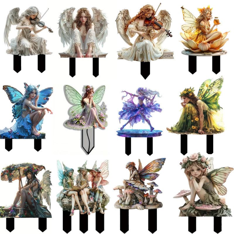 New Cross-Border Angel Fairy Garden Acrylic Ground Insert Decoration Courtyard Ornament Potted Plant Decor