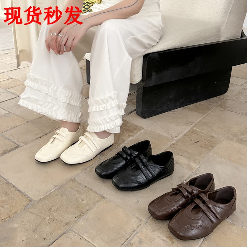 Lusqi Retro Loafers Women's 2026 New French Style Elegant British Flats Black Casual Shoes for Women