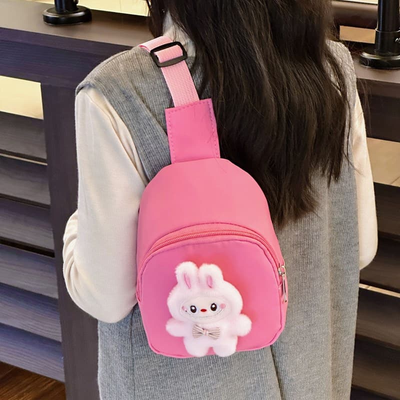 Cute girl's small shoulder bag new cartoon accessories chest bag large capacity children's travel snack accessories bag wholesale