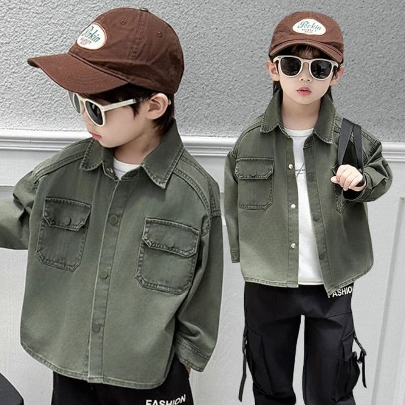 Boys' Spring/Autumn Korean Style Jacket 2026 New Style Children's Fashion Shirt Top Boy Baby Spring Clothes Trendy