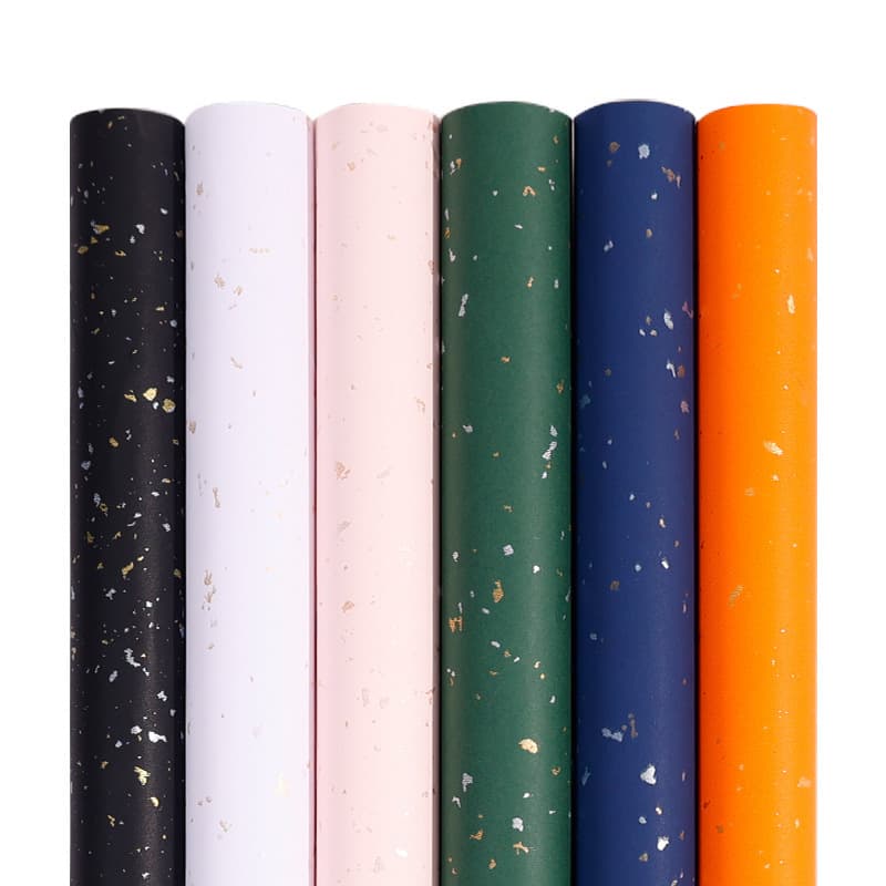 High-end cross-border foreign trade 80g white kraft paper roll, extra large size, with gold and silver accents, perfect for Valentine's Day and birthday gifts.