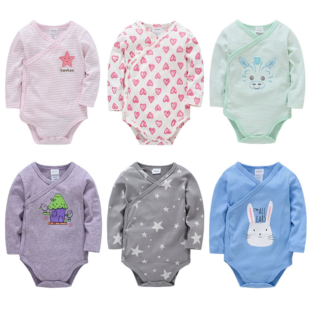 Baby Monk Style Long Sleeve Bodysuit Spring Autumn 0-1 Years New Cotton Newborn Romper Cartoon Baby Wrap Bodysuit for Boys and Girls