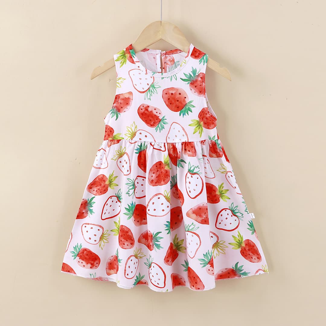 New Children's Dress Cotton Silk Princess Dress Vest Dress Baby Girl Home Sleepwear Wholesale