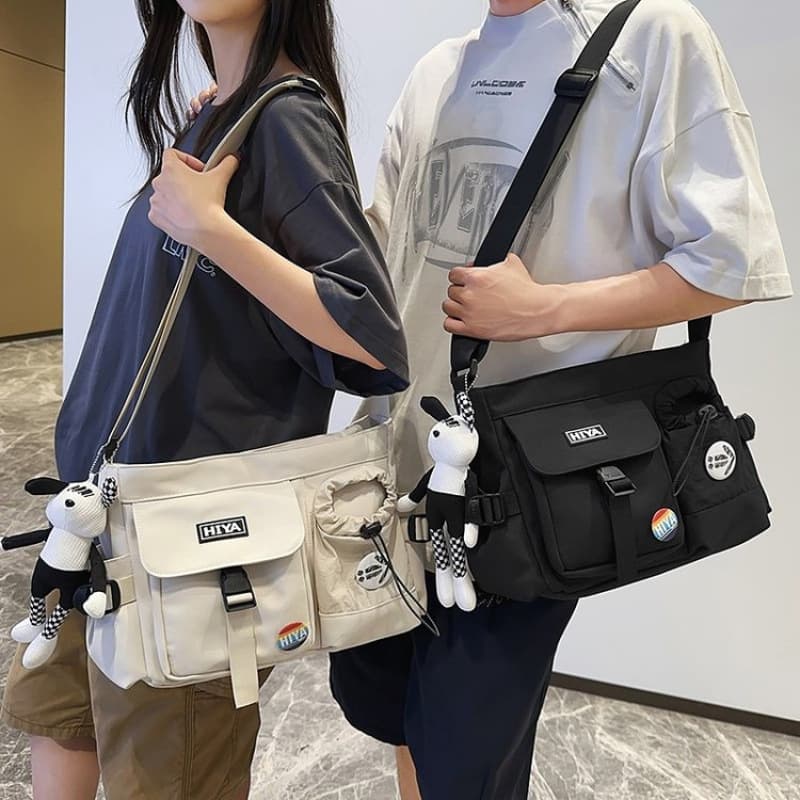 Men's crossbody bag Japanese style Harajuku style work bag campus student bag large capacity travel lightweight simple crossbody bag