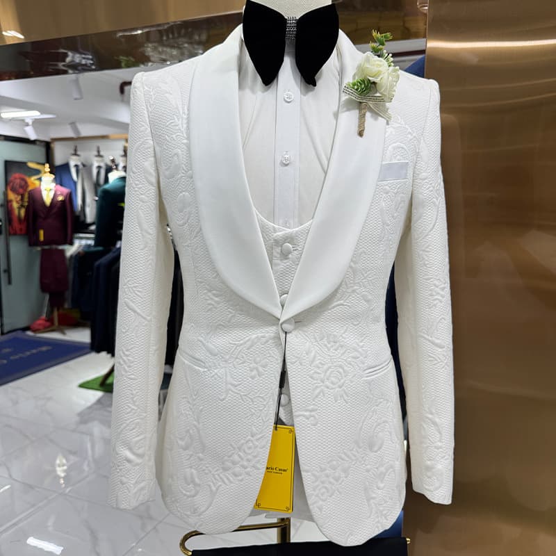 Man suit cross-border foreign trade men's casual suit wedding casual host slim suit three-piece suit