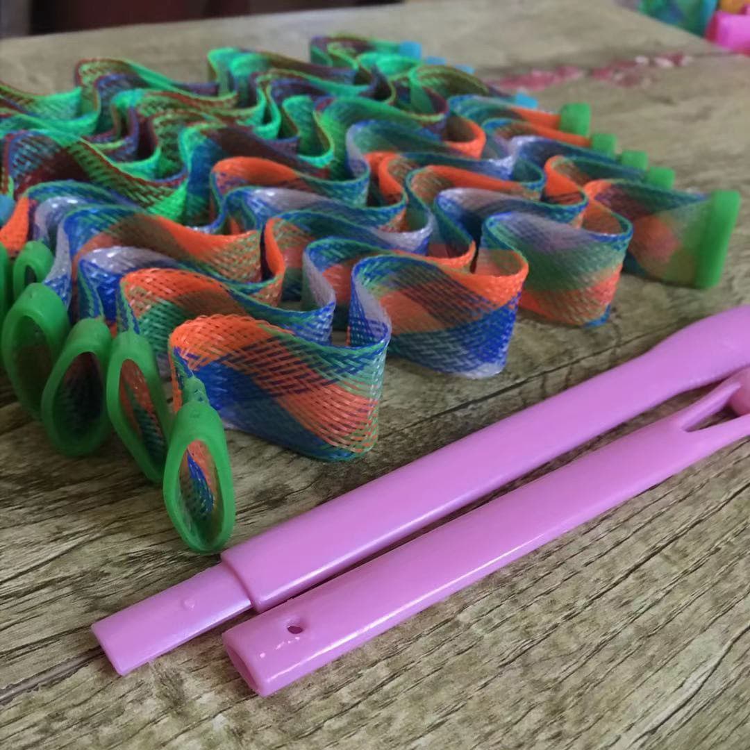 New No Heat Plastic Hair Curlers 25-55mm Sizes Water Wave Curlers Egg Roll European American Export