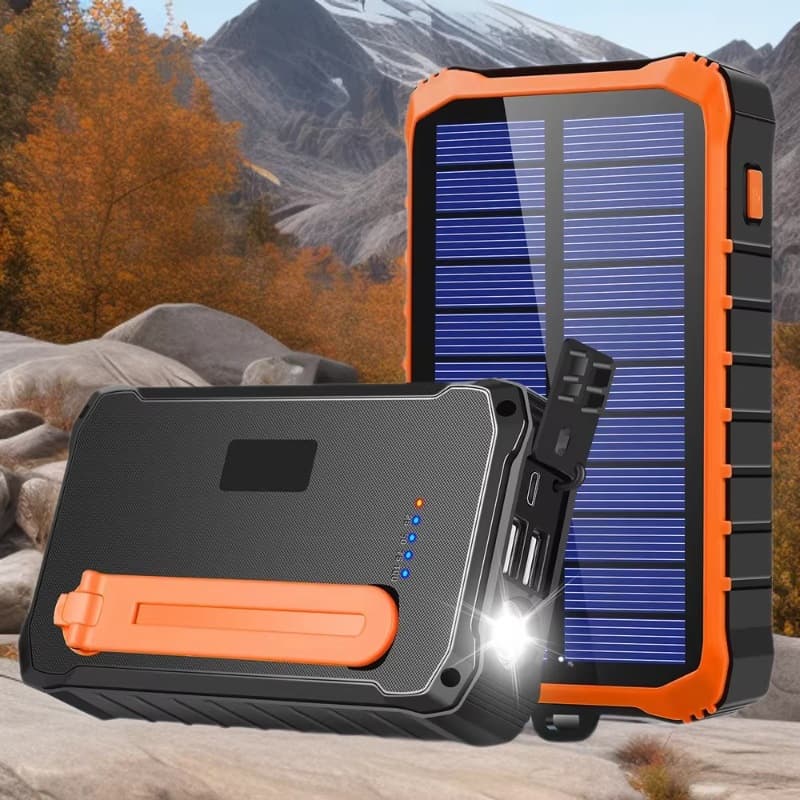Cross-border Solar Energy Hand Crank Power Bank Outdoor Emergency Solar Charger Power Bank
