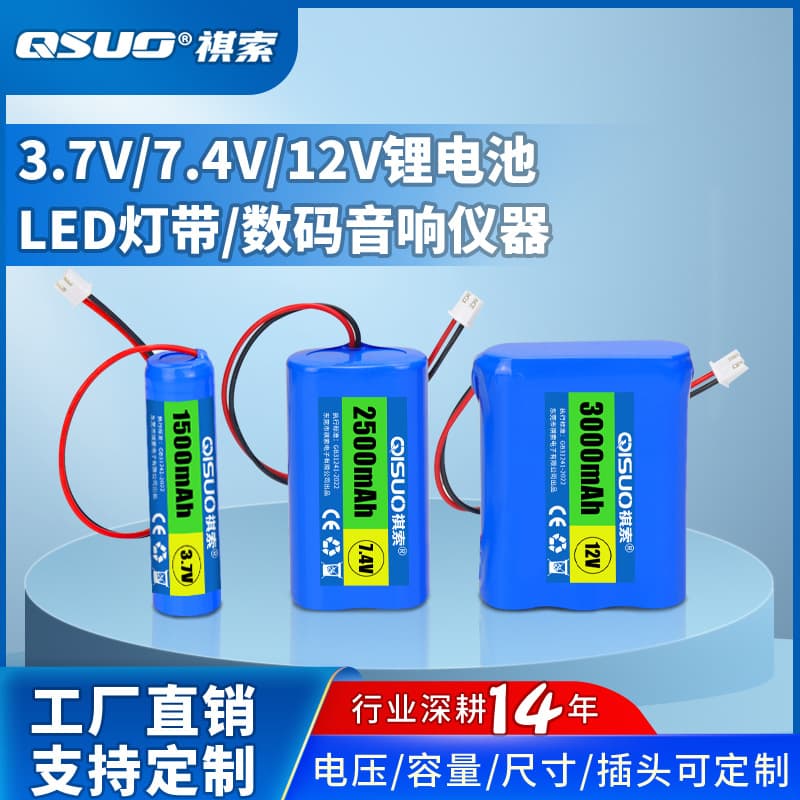 12V Lithium Battery 18650 High Capacity Lithium Battery Pack Rechargeable Power Tool Battery Factory Wholesale