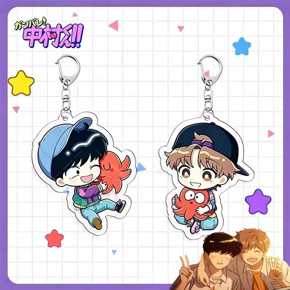 Hang in There, Nakamura-kun!! Acrylic Keychain Nakamura Nanko Hirose Aki Q Version Octopus Crab Anime Merch