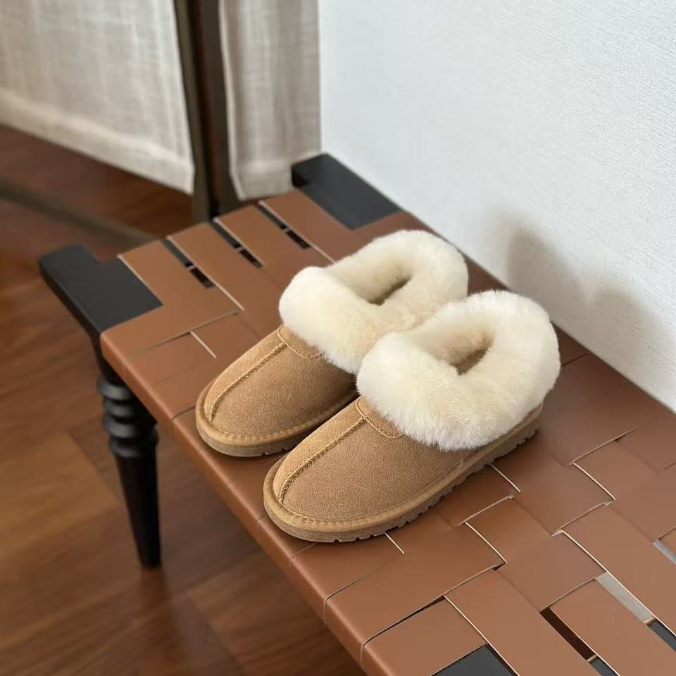 Tatzte Factory Direct Supply Wool Slip-on Snow Boots Short Tube Quick Group Buy Women's Shoes Cowhide Thick Cotton Boots Live Stream