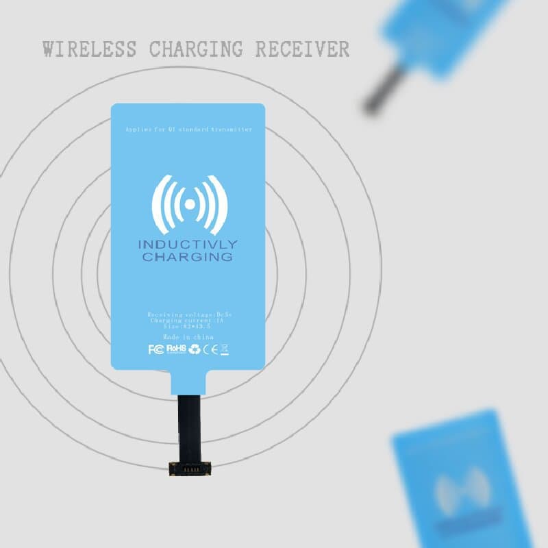 Wireless Charger Receiver, Qi Standard, Compatible with Android and Apple Smartphones