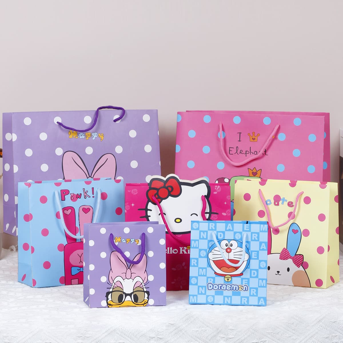 Cartoon Children's Day Gift Bag KT Cat Handbag Jingle Cat Birthday Kindergarten Gift Wrapping Paper Bag