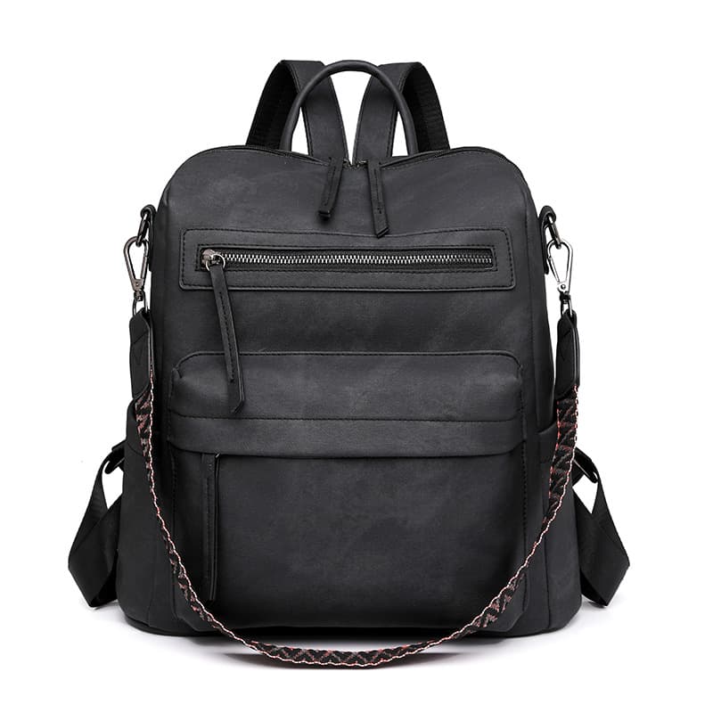Cross-border Backpack Bags Women's PU Soft Leather Versatile Large Capacity 2-in-1 Shoulder Bag Mommy Backpack
