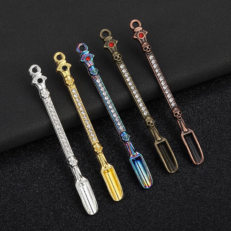 Factory Direct Cross-border Portable Metal Dab Scoop, Pipe Accessories, Small Dab Spoon, Wax Scoop