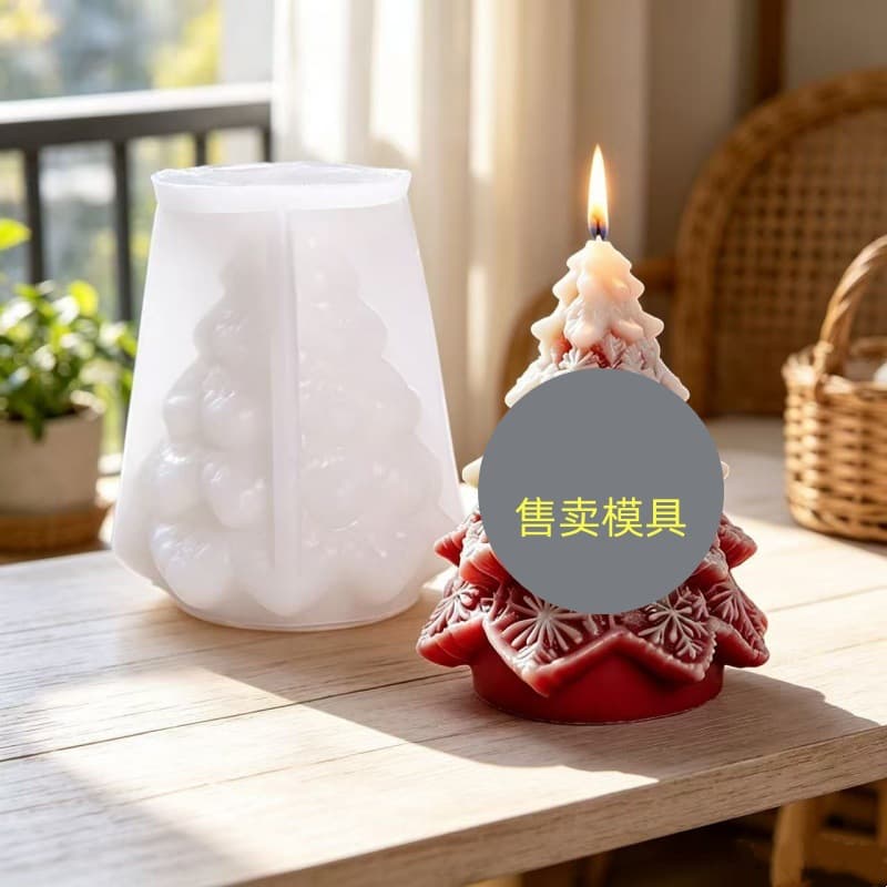 Snowflake Christmas tree silicone mold scented candle petal decoration diy Christmas plaster decoration ornaments mold