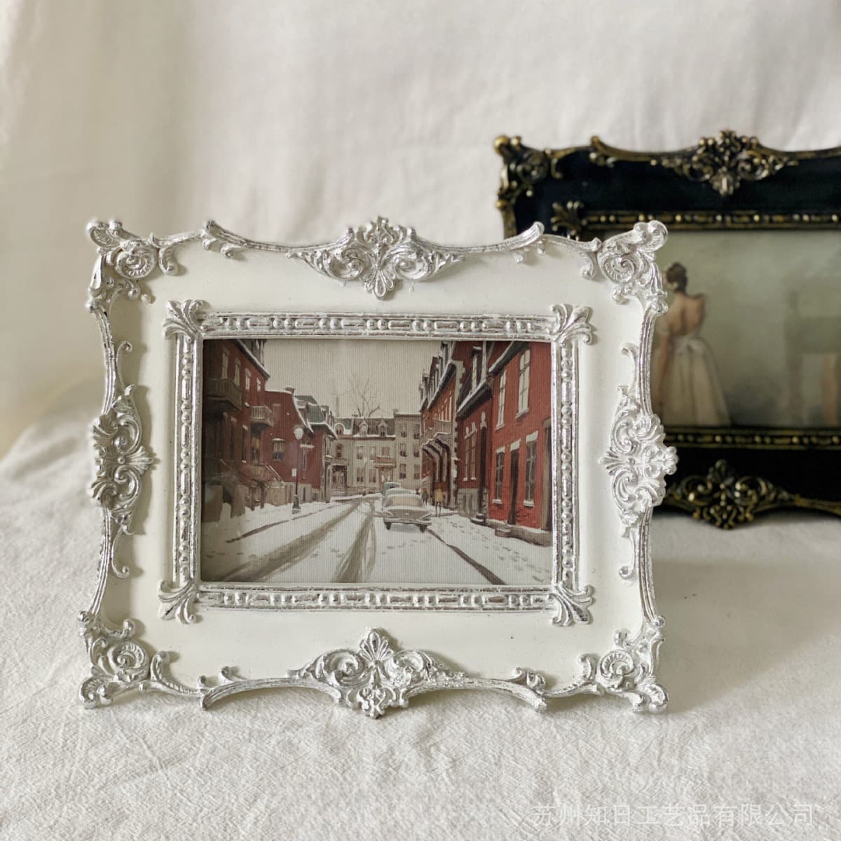 Carved resin photo frame tabletop European classical oil painting frame background wall decoration combination hanging picture wall decoration
