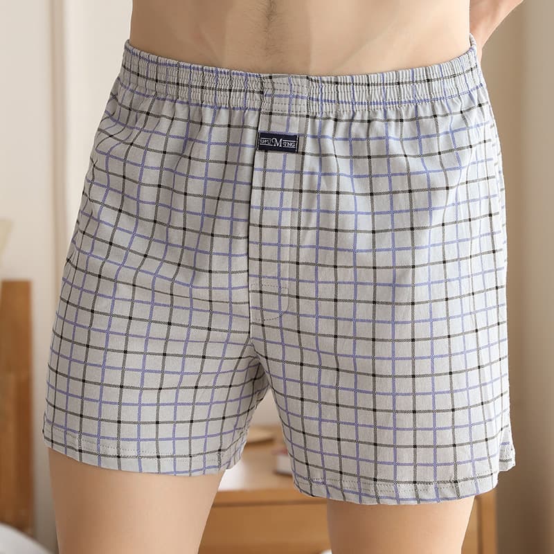 Men's Cotton Boxer Briefs Loose Fit High Waist Summer Shorts for Plus Size