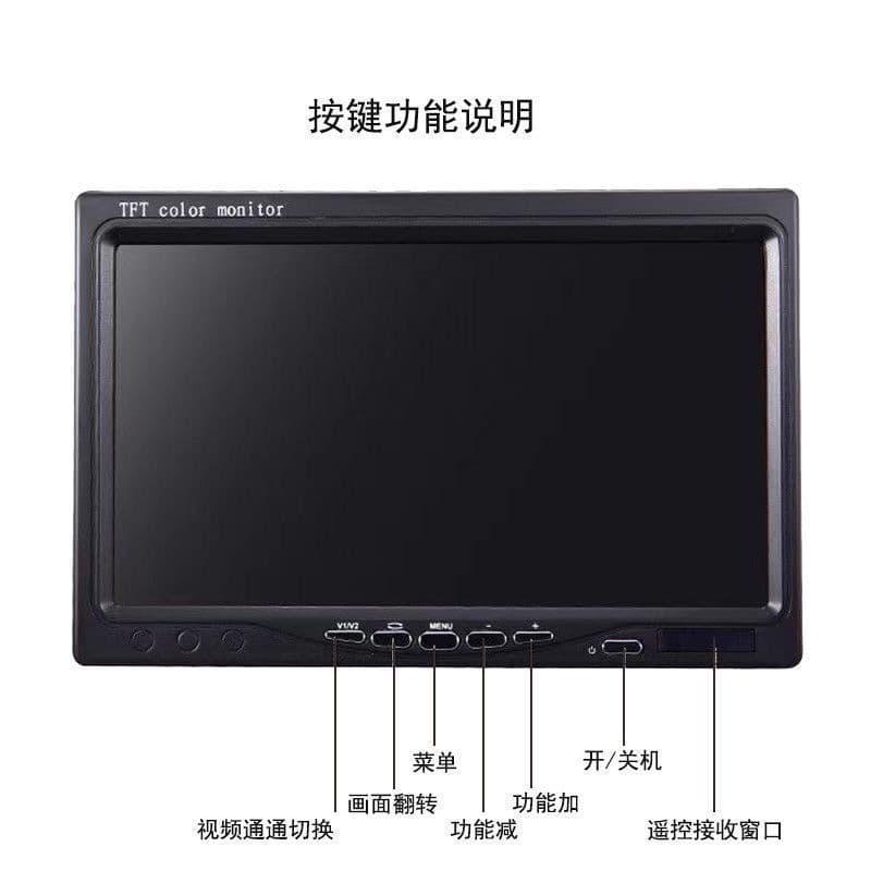 7-inch HD Mini Portable VGA HDMI Small Desktop Monitor for Surveillance, Home, and Car Use