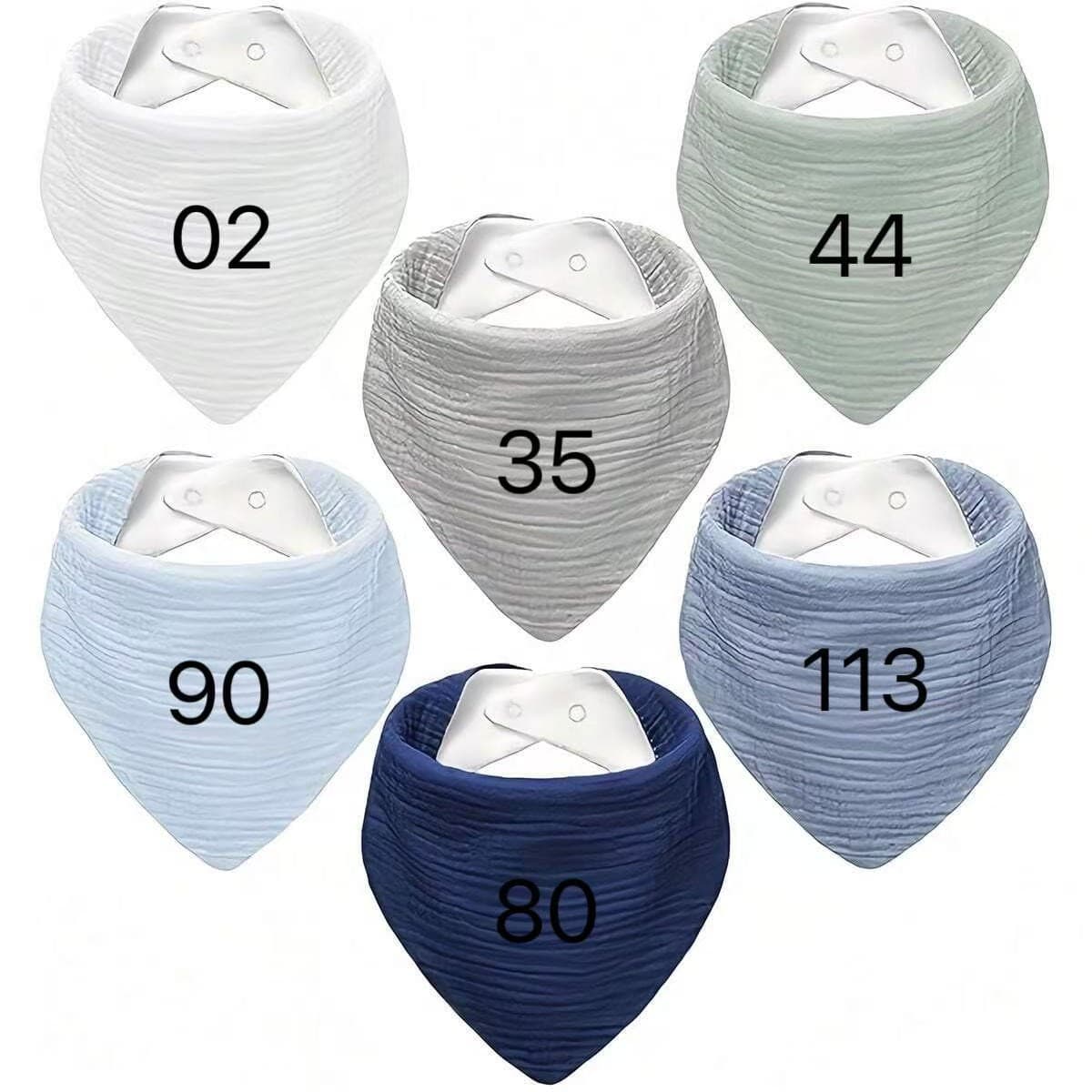 Cross-Border Bestseller U-Shaped Drool Bib for Newborns, Absorbent Solid Color Double-Layer Crepe Cotton Gauze Bib, Kids Towel