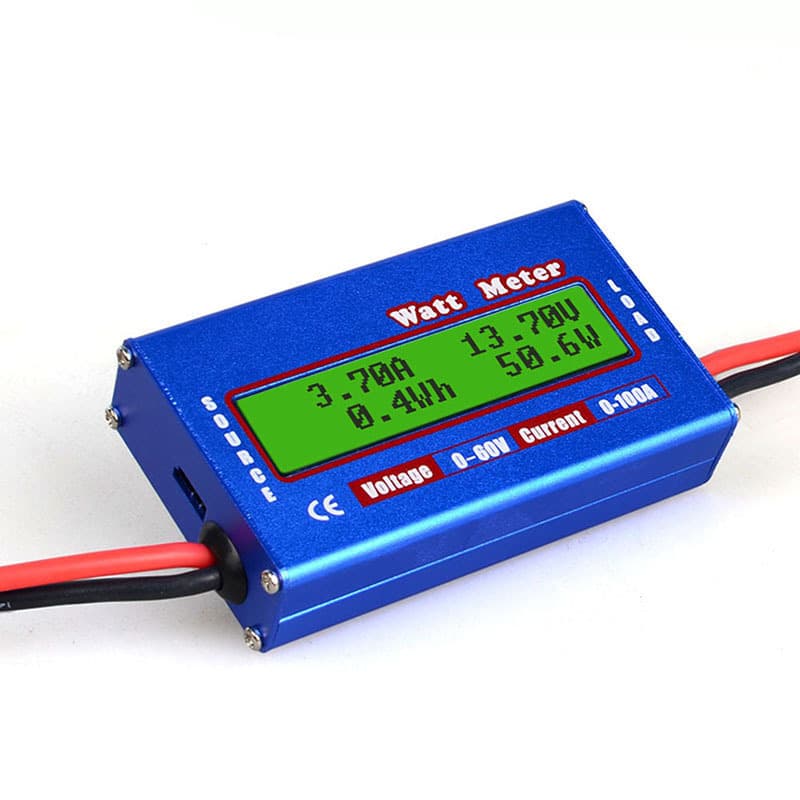 0-100A Watt Meter for Drones Remote Control Models Battery Current Power Consumption Peak Detector