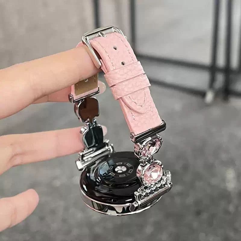 Compatible with Huawei Watch GT 654/41MM Diamond-Studded Leather Strap, Watch 543/42mm, Huawei Fit 543