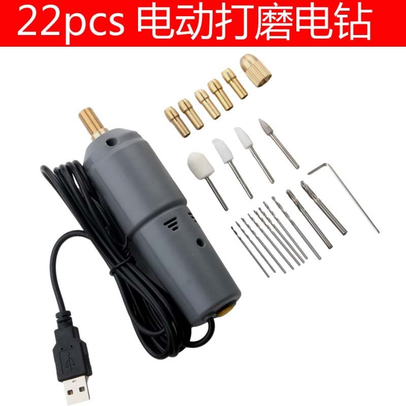 Cross-border USB Mini Electric Drill Pearl Eye Pin Hole Punching Jewelry DIY Opener 5V Wenwan Electric Grinder