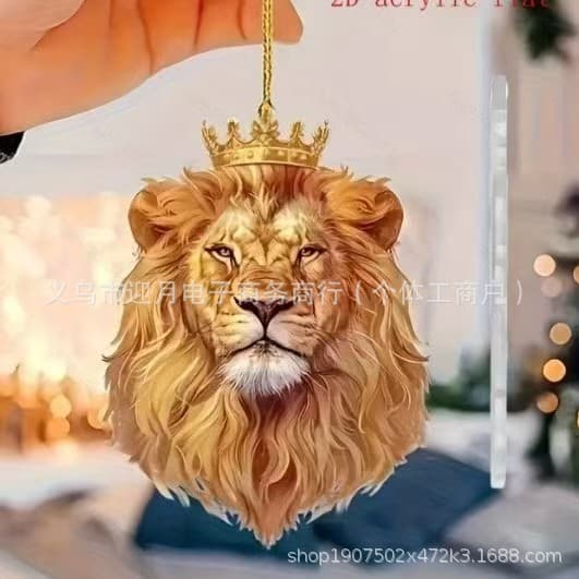 Cross-border new flat 2D car pendant Christmas car rearview mirror car pendant backpack decoration