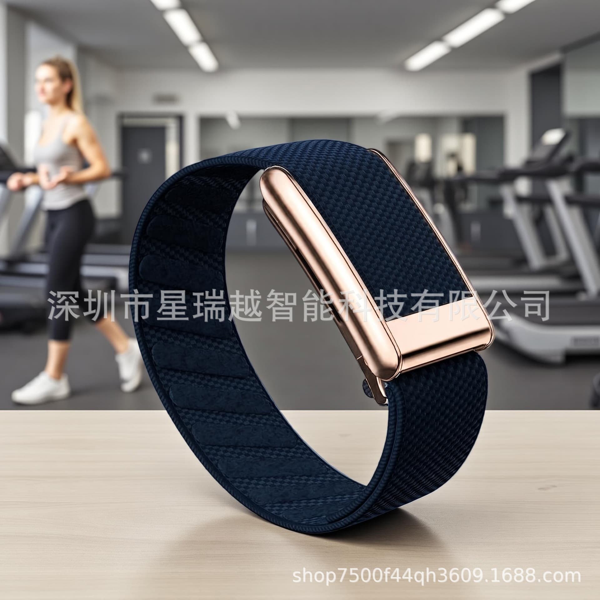 Compatible with Whoop 5.0 Rose Gold Watch Nylon Stretch Band MG/Peak Smart Wristband Cross-Border Supply
