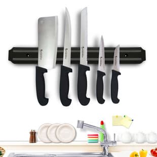 Knife Rack Kitchen Storage Rack, Magnetic Knife Rack Wall-Mounted, Magnetic Knife Holder, Magnetic Kitchen Tool and Utensil Organizer