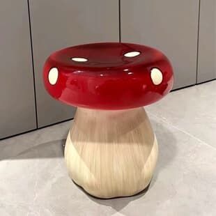 Creative Mushroom Stool Cute Small Stool Home Low Stool Shoe Changing Stool Living Room Bedroom Creative Home Decoration Small Bench