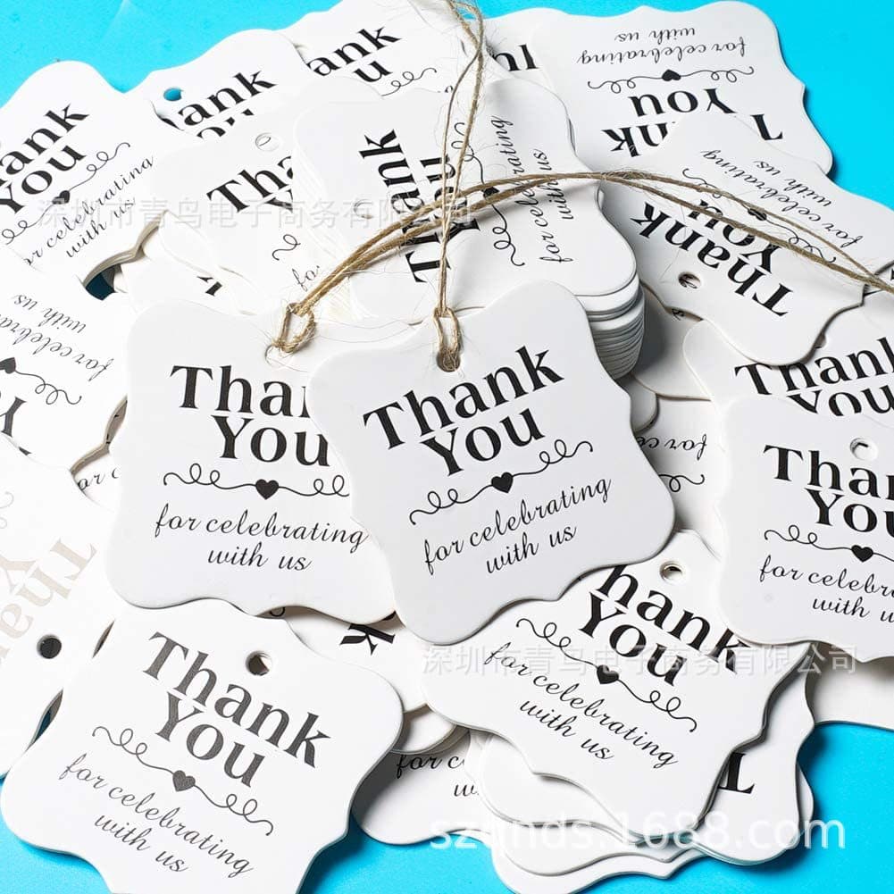 Amazon THANK YOU Thank You Tag, DIY Holiday Gift Packaging Decorative Hanging Card