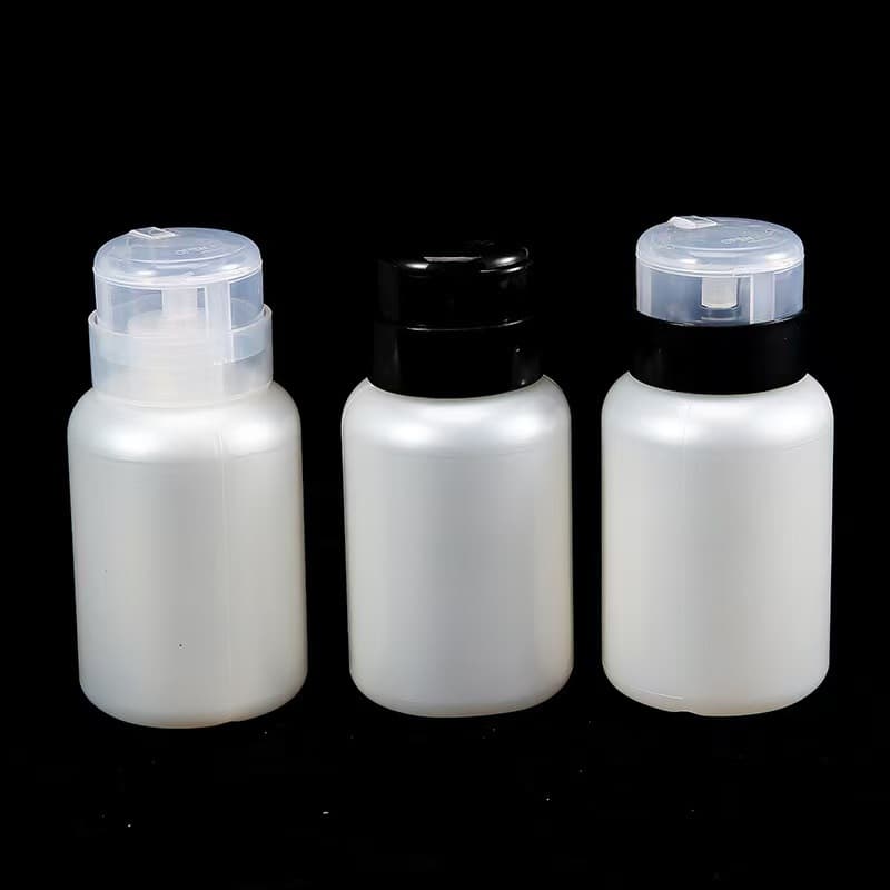 Manicure tools 250ml nail polish remover water bottle pearlescent large capacity manicure pressure bottle nail polish remover water bottle press