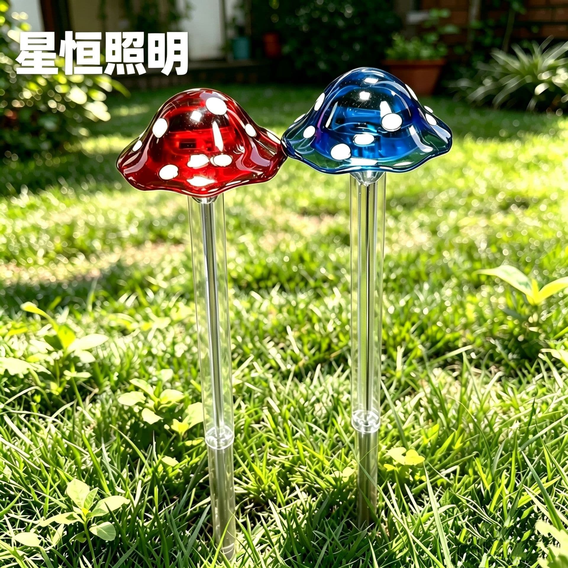 Cross-border supply LED solar lawn mushroom, outdoor courtyard balcony garden mushroom solar lawn light
