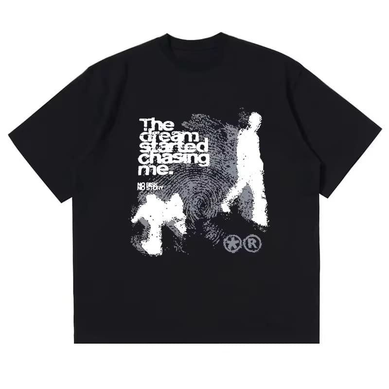 [Cross-Border European Code] Oversized t Shirt Men Hip Hop T-Shirt Vintage 90