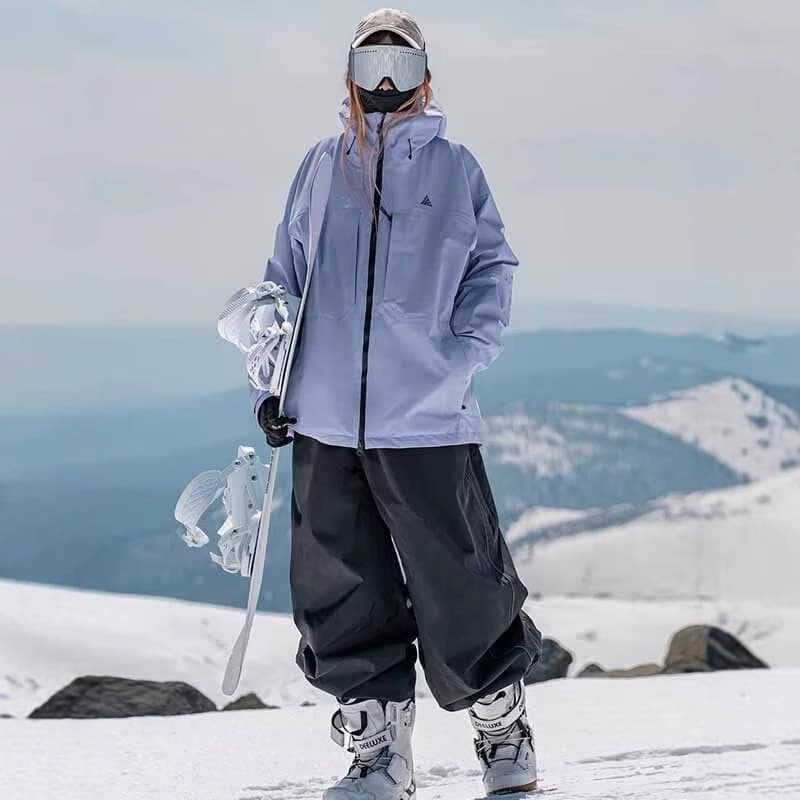 Japanese Retro Functional Waterproof Cargo Pants for Men, Spring/Autumn Streetwear, Loose Straight Wide-Leg Casual Long Pants, Ski Pants