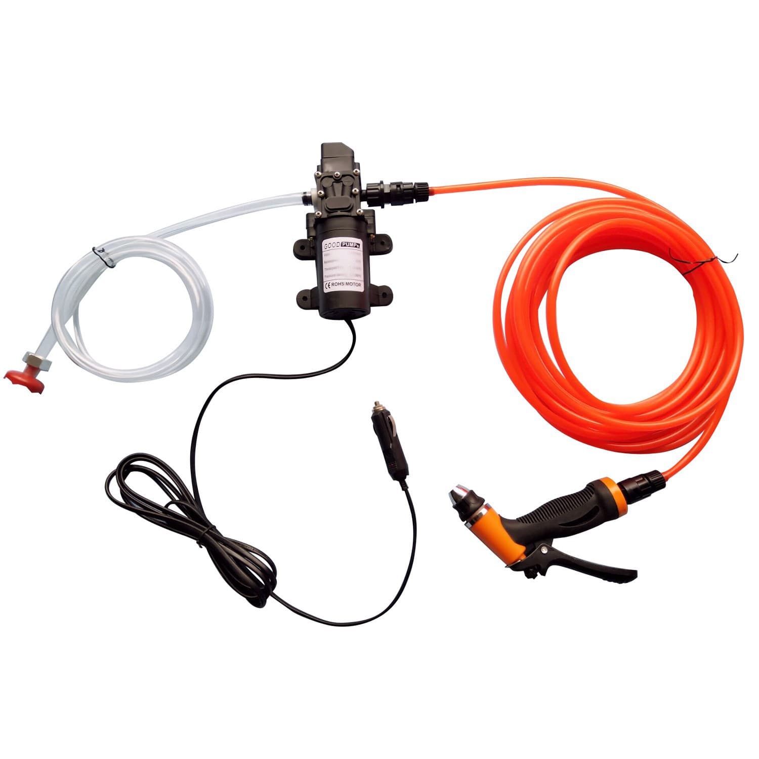 12V70W smart car car wash 12V water pump high pressure convenient gun stop pump stop foreign trade supply spot