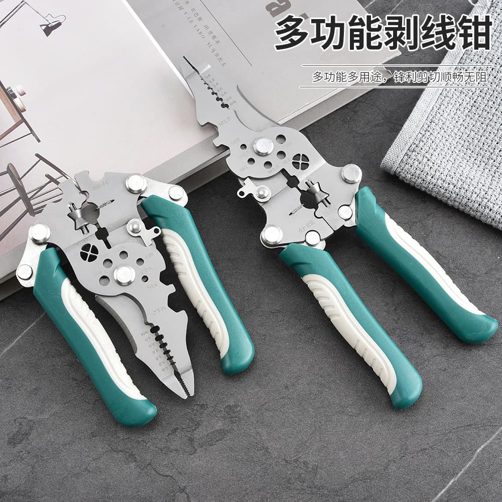 Factory Direct 26-in-1 Universal Folding Wire Stripper Multi-Function Stripping, Twisting, Crimping, Cutting Electrician Pliers