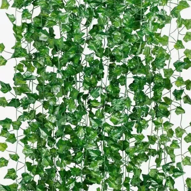 Amazon Cross-Border Artificial Ivy Vine Leaves Fake Green Plant Vine Wall Indoor Decoration