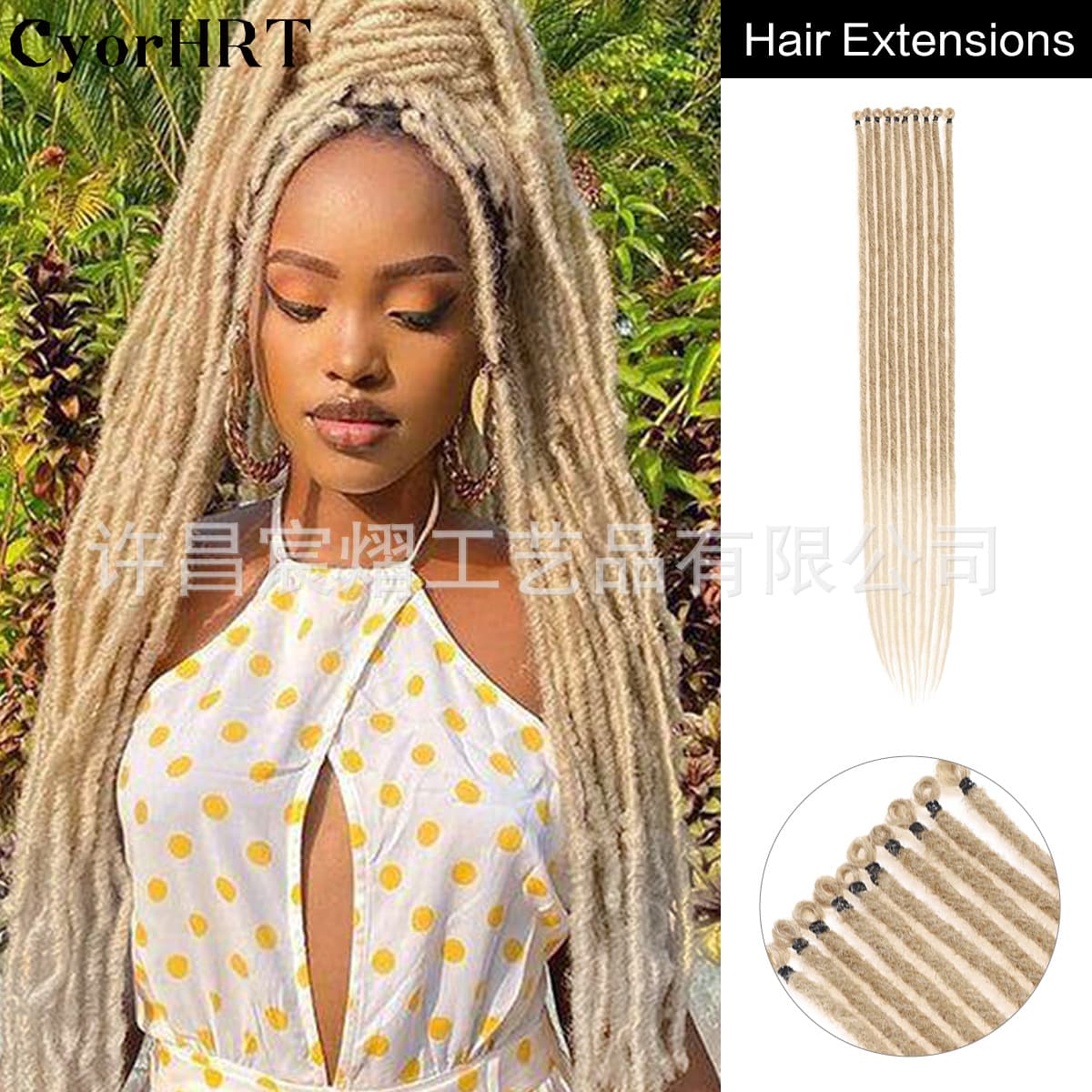 African Black Reggae Dreadlock Braids Hair 24inch Solid Color Multi-Color Gradient Dreadlock Braids Hair