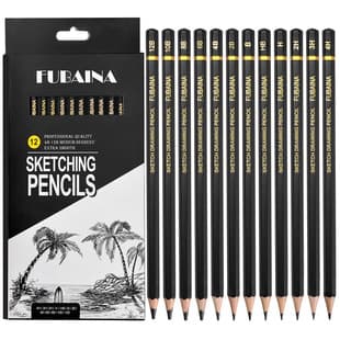 Sketch Pencil Set 4H-12B Hexagonal, Still Life and Sketch Drawing, 12 Pencils, Cross-Border