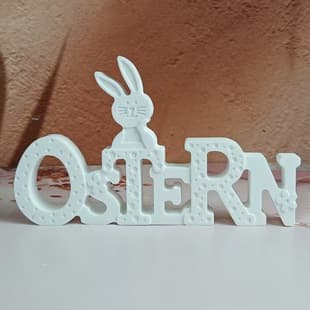 S2376 Easter Bunny Figurine Desktop Decoration Cement Plaster Mold DIY Silicone Mold