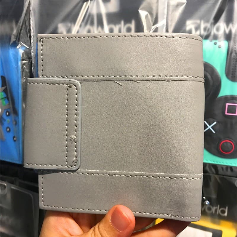 PlayStation Game Controller Wallet Men's Wallet Student Gray Short Bifold Men's Coin Purse