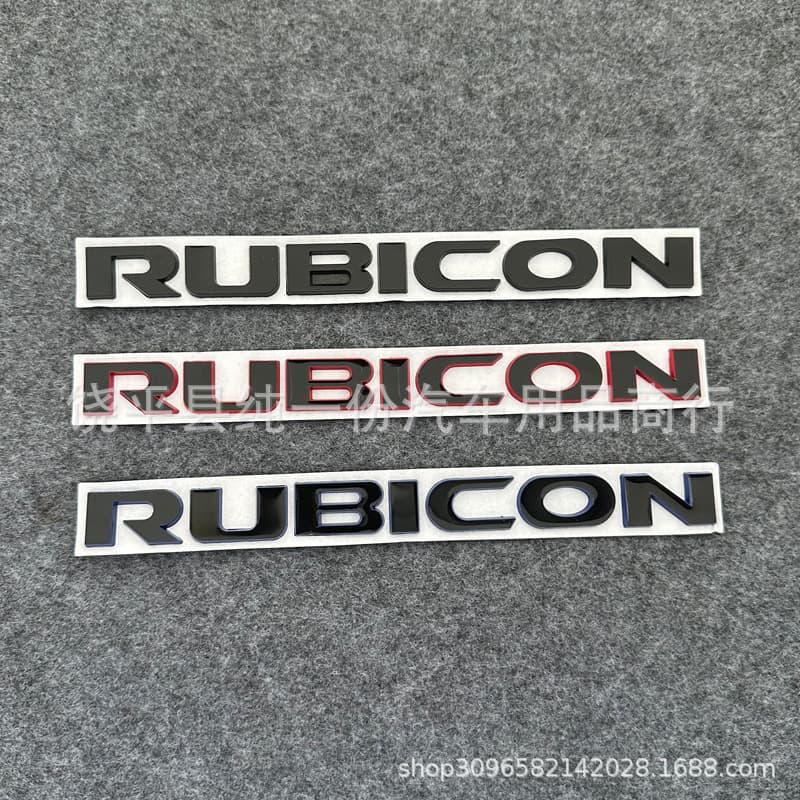 3D Body Sticker for Jeep Wrangler RUBICON Tailgate Emblem Modified Car Badge