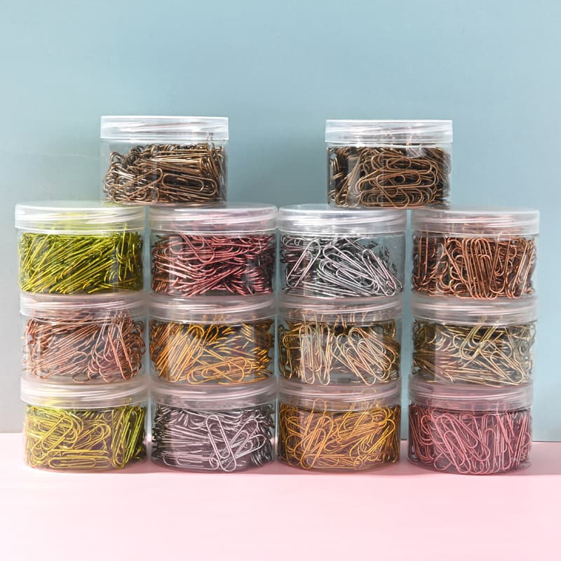 Gold Paper Clips 28mm PET Eco-Friendly Rose Gold 3# Antique Bronze Silver 33mm Light Gold Paper Clips Factory